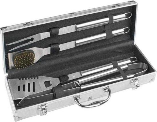 Barbecue Tool Set – Aluminum Case, Complete BBQ Accessories.